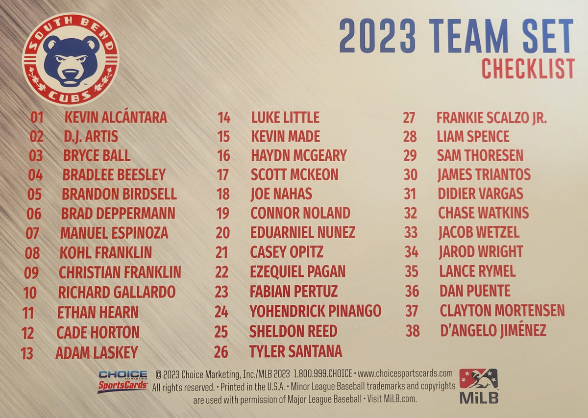 South Bend Cubs 2022 MWL Champions Team Set – Cubs Den Team Store