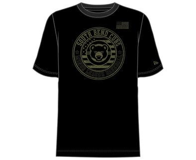 New Era South Bend Cubs Men's Armed Forces Tee Black