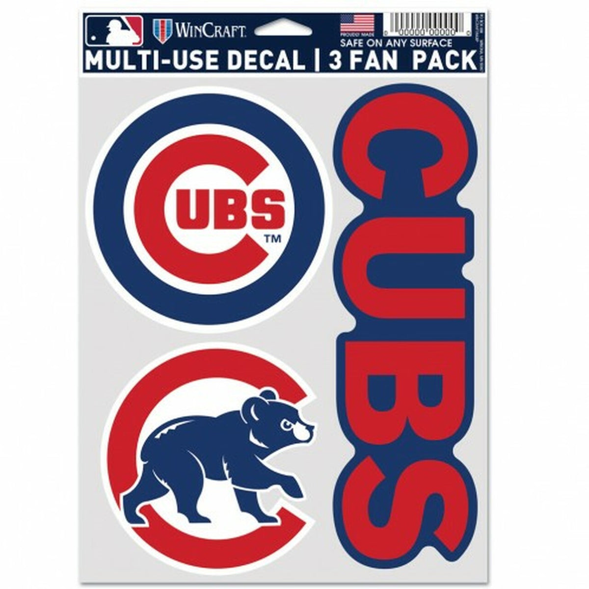 Chicago Cubs 3-pk Decals – Cubs Den Team Store