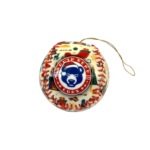 South Bend Cubs Present Holiday Ornament