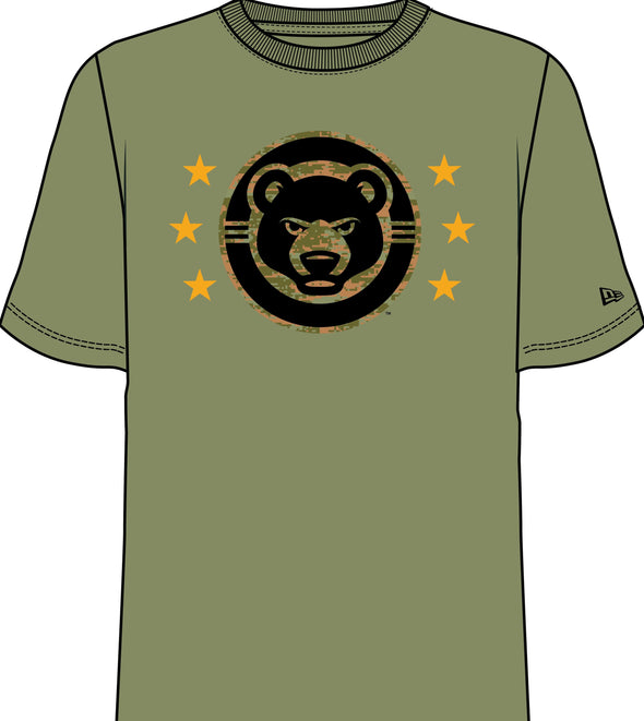 New Era South Bend Cubs Armed Forces Green Tee