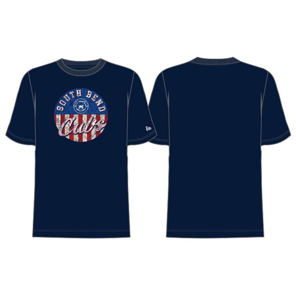 South Bend Cubs New Era Men's Flag Circle T-shirt