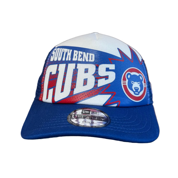 South Bend Cubs New Era YOUTH Burst Adjustable Trucker Cap