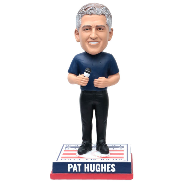 Pat Hughes Autographed Hall Of Fame Bobblehead