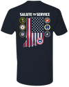 South Bend Cubs Men's Salute To Service T-Shirt.  Cubs Den Exclusive.