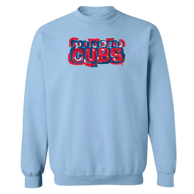 South Bend Cubs Storm Striker Light Blue Crewneck Sweatshirt
