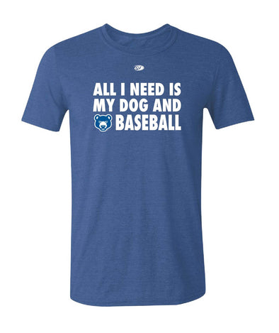 South Bend Cubs Men's Dog and Baseball Tee