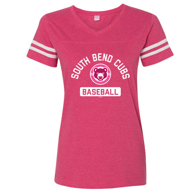 South Bend Cubs Women's Pink Sporty Tee