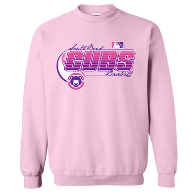 South Bend Cubs Women's Pink Crew Neck Sweatshirt