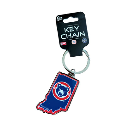 South Bend Cubs State Keychain