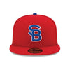 New Era 59Fifty South Bend Cubs On Field Red Cap
