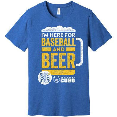 South Bend Cubs Men's Baseball & Beer Tee