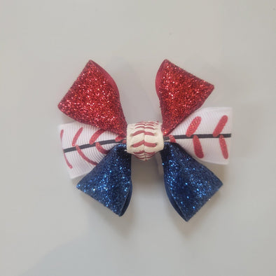 South Bend Cubs Glitter Hair Bow