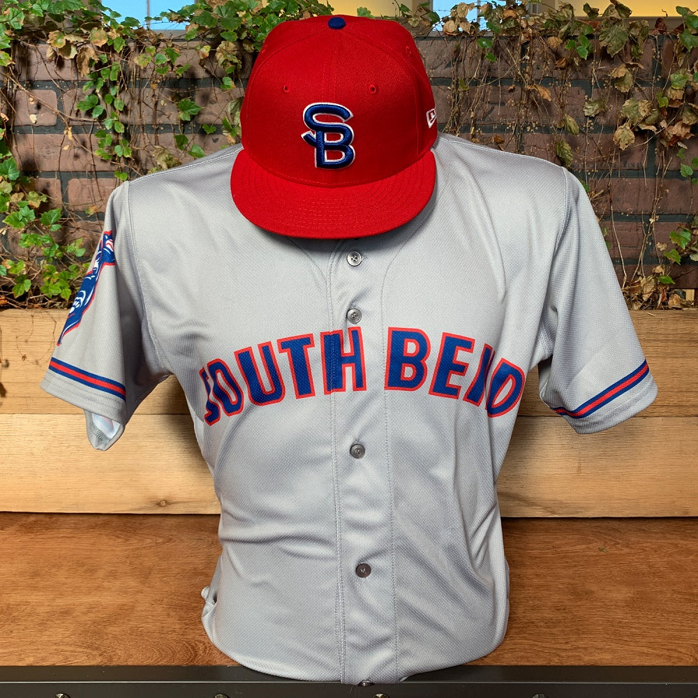 South Bend Cubs Men's Replica Pinstripe Jersey Button Front
