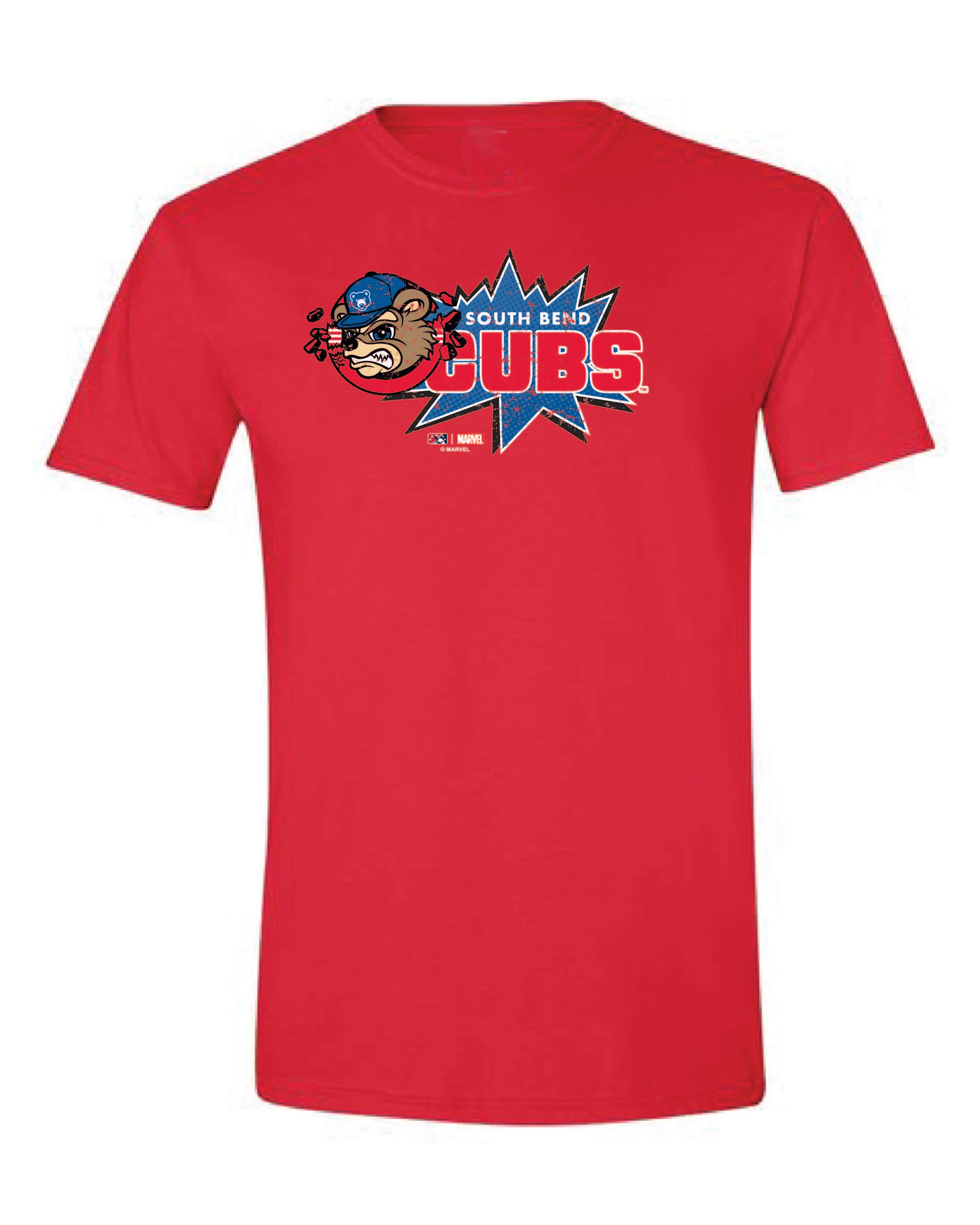 Marvel's Defenders of the Diamond South Bend Cubs Youth Burst T-Shirt – Cubs  Den Team Store