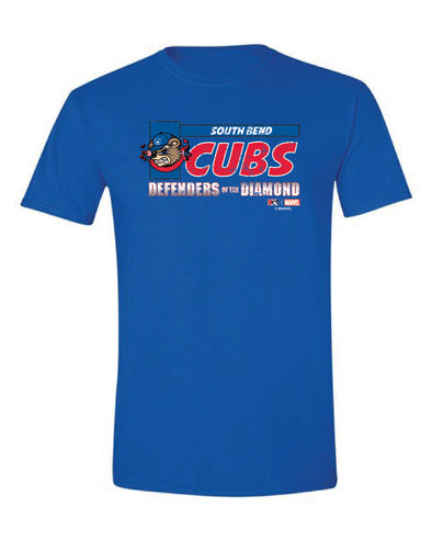 Marvel's Defenders of the Diamond South Bend Cubs Youth DOD T-Shirt