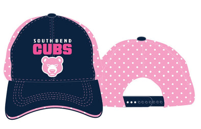 South Bend Cubs Girls Dots Adjustable Cap