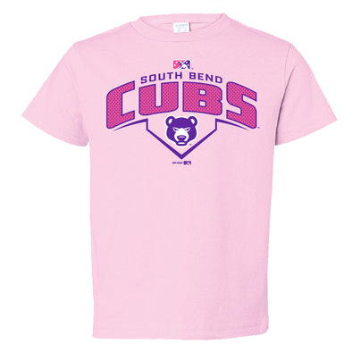 South Bend Cubs Girls Flagship Tee Pink