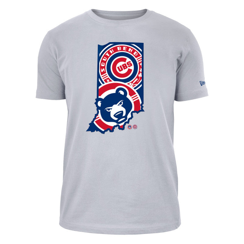 New Era South Bend Cubs Men's State Tee - Color White – Cubs Den Team Store