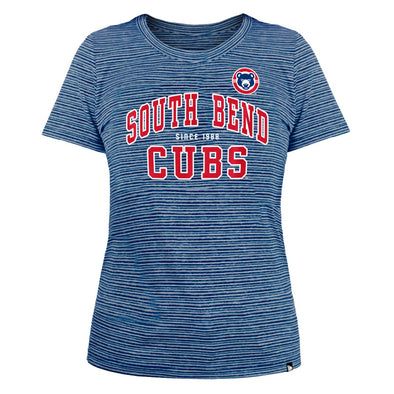 New Era South Bend Cubs Women's Scoop Neck Performance Stripe Tee